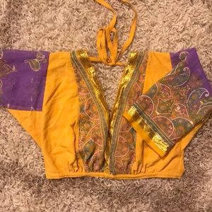 Indian Saree style Crop Top from India